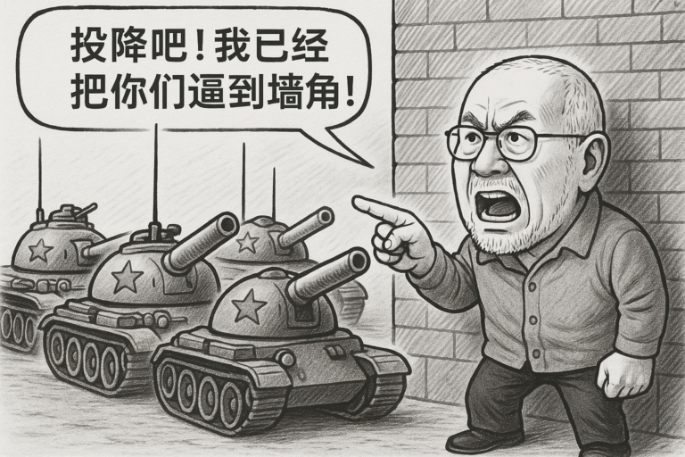 万润南已经把共产党逼到了墙角