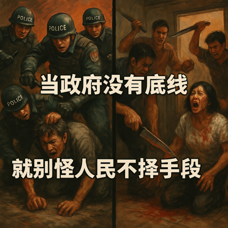 当政府没有底线，就别怪人民不择手段
